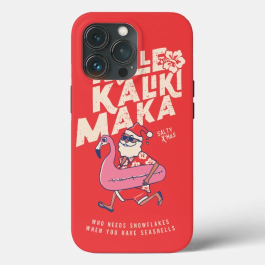 Mele Kalikimaka Santa Flamingo KerstGetaway Case-Mate iPhone Case (Achterkant)