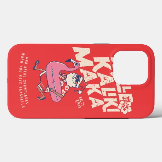 Mele Kalikimaka Santa Flamingo KerstGetaway Case-Mate iPhone Case (Achterkant (horizontaal))