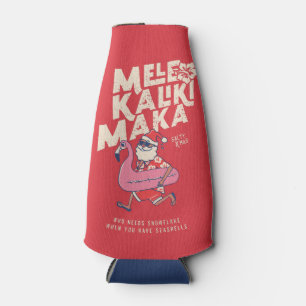 Mele Kalikimaka Santa Flamingo KerstGetaway Flesjeskoeler