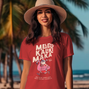 Mele Kalikimaka Santa Flamingo KerstGetaway T-shirt