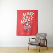 Mele Kalikimaka Santa Flamingo KerstGetaway Wandkleed (In situ)