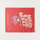 Mele Kalikimaka Santa Flamingo KerstGetaway Wandkleed (Voorkant (horizontaal))