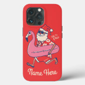 Mele Kalikimaka Santa Flamingo KerstGetaways Case-Mate iPhone Case (Achterkant)