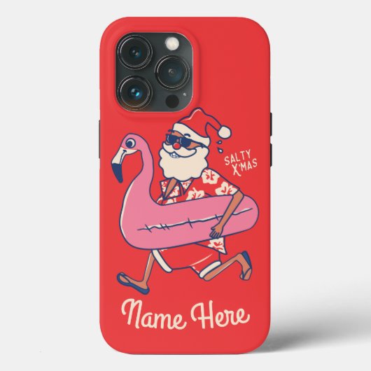 Mele Kalikimaka Santa Flamingo KerstGetaways Case-Mate iPhone Case (Achterkant)