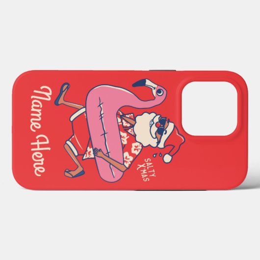 Mele Kalikimaka Santa Flamingo KerstGetaways Case-Mate iPhone Case (Achterkant (horizontaal))
