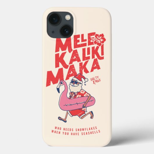 Mele Kalikimaka Santa Flamingo KerstGetaways Case-Mate iPhone Case (Achterkant)
