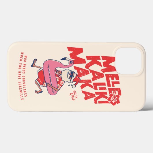 Mele Kalikimaka Santa Flamingo KerstGetaways Case-Mate iPhone Case (Achterkant (horizontaal))
