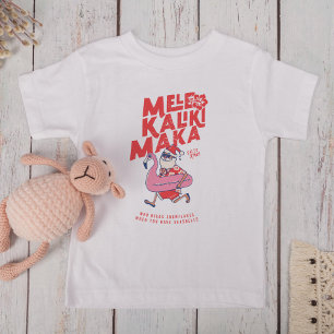 Mele Kalikimaka Santa Flamingo KerstGetaways Kinder Shirts