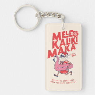 Mele Kalikimaka Santa Flamingo KerstGetaways Sleutelhanger