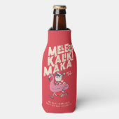 Mele Kalikimaka Santa Flamingo Kerstmis Getaway B Flesjeskoeler (Fles Voorkant)