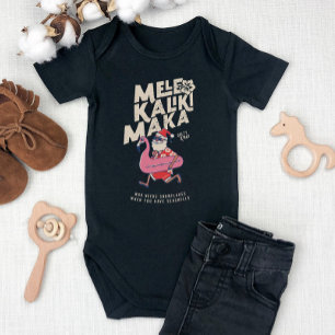 Mele Kalikimaka Santa Flamingo Kerstmis Getaway B Romper