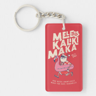 Mele Kalikimaka Santa Flamingo Kerstmis Getaway K Sleutelhanger