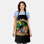 Mele Kalikimaka Santa Flamingo Tropische Kerstmis Schort (Gedragen)