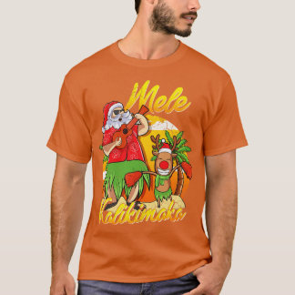 Mele Kalikimaka Santa Hawaiian Kerstmis in juli H T-shirt