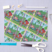 Mele Kalikimaka Santa op vakantie in Hawaï Tissuepapier (Craft)