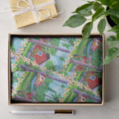 Mele Kalikimaka Santa op vakantie in Hawaï Tissuepapier (Geschenk)