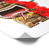 Mele Kalikimaka Santa Tiki Poster (Hoek)