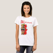 Mele Kalikimaka Santa Tiki T-shirt (Voorkant volledig)