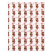 Mele Kalikimaka Santa Tiki Tafelkleed (Voorkant)