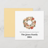 Mele Kalikimaka Schelpkrans  Feestdagenkaart (Voorkant / Achterkant)