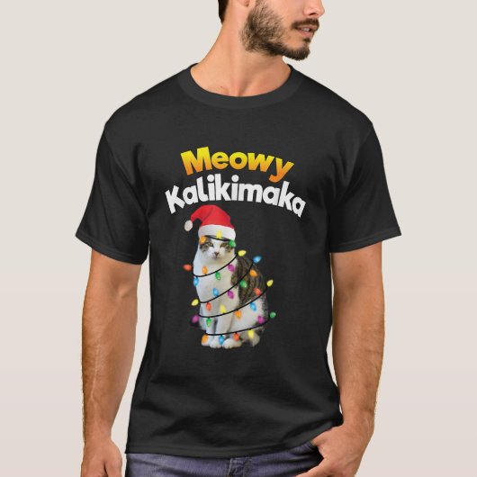 Mele Kalikimaka Shirt Hawaiian Merry kerstkat (Voorkant)