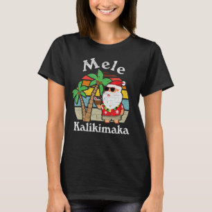 Mele Kalikimaka Shirt Summer Santa Claus Hawaiian