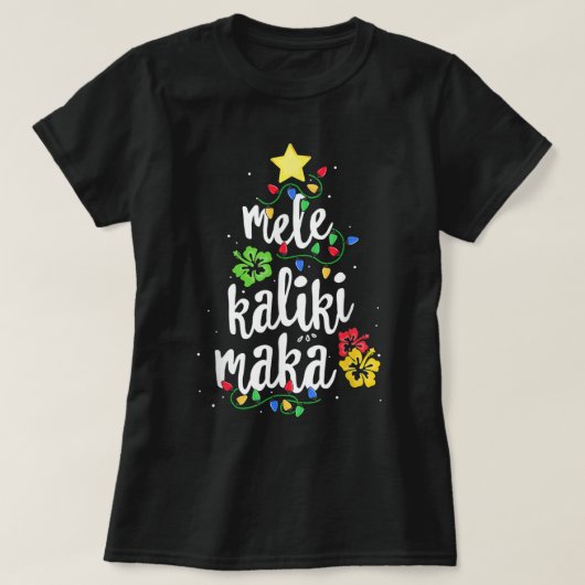 Mele Kalikimaka Shirt voor vrouwen Hawaiian Hawaii (Design voorkant)