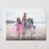 Mele Kalikimaka Single Photo Feestdagenkaart (Voorkant)