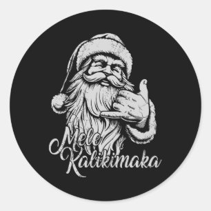 Mele Kalikimaka Sinterklaas Hawaïaanse Kerstmis Ha Ronde Sticker