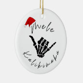 Mele Kalikimaka Skull Keramisch Ornament (Rechts)