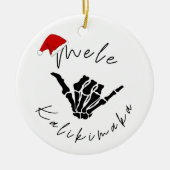 Mele Kalikimaka Skull Keramisch Ornament (Voorkant)
