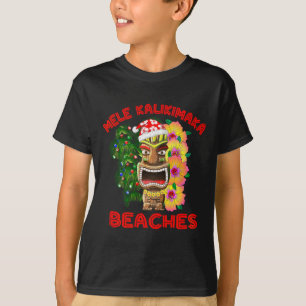 Mele Kalikimaka Stranden Vrolijk Hawaiiaans Kerstm T-shirt