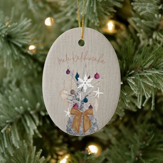 Mele Kalikimaka, Suikerpruim Keramisch Ornament (Boom)