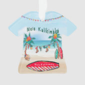 Mele Kalikimaka Surf Board Ornament (voorkant)