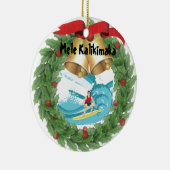 Mele Kalikimaka Surfer Keramisch Ornament (Rechts)