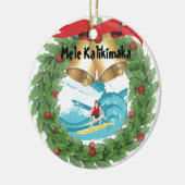 Mele Kalikimaka Surfer Keramisch Ornament (Links)