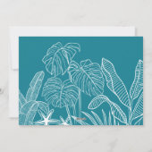 Mele Kalikimaka Teal 3 Foto Kerstmis Feestdagenkaart (Achterkant)