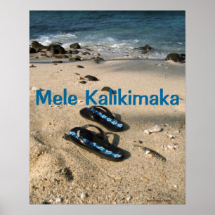 Mele Kalikimaka Teenslippers Poster