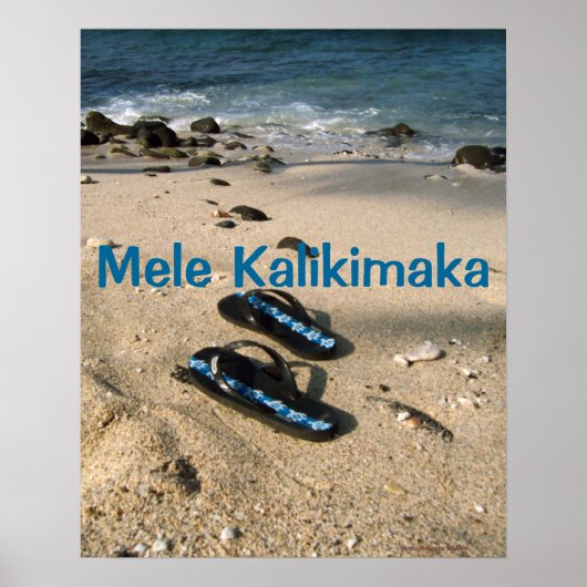 Mele Kalikimaka Teenslippers Poster (Voorkant)