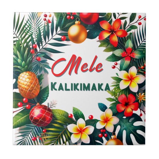 Mele Kalikimaka Tegeltje (Voorkant)