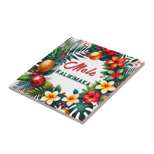 Mele Kalikimaka Tegeltje (Zijkant)