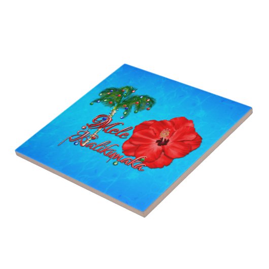 Mele Kalikimaka Tegeltje (Zijkant)