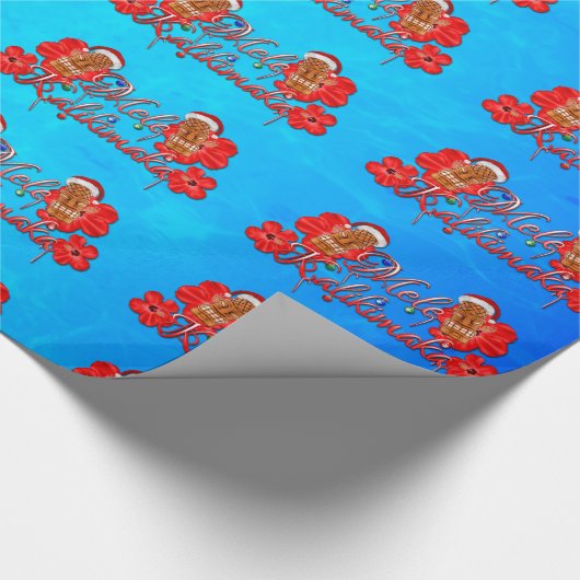 Mele Kalikimaka Tiki Cadeaupapier (Hoek)