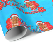 Mele Kalikimaka Tiki Cadeaupapier (Rol Hoek)