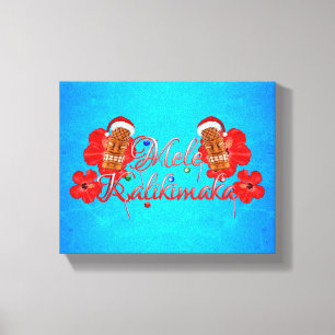 Mele Kalikimaka Tiki Canvas Afdruk
