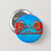 Mele Kalikimaka Tiki Ronde Button 5,7 Cm (Voorkant /achterkant)