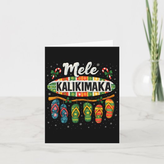 Mele Kalikimaka Trocal Christmas Flip Flop  Kaart (Voorkant)