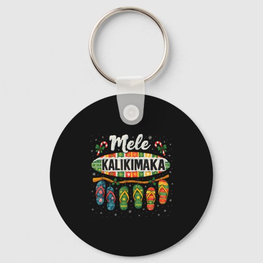 Mele Kalikimaka Trocal Christmas Flip Flop  Sleutelhanger (Voorkant)