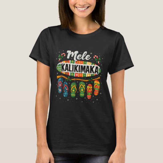 Mele Kalikimaka Trocal Christmas Flip Flop  T-shirt (Voorkant)