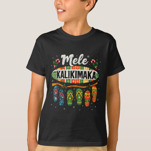 Mele Kalikimaka Trocal Christmas Flip Flop  T-shirt (Voorkant)